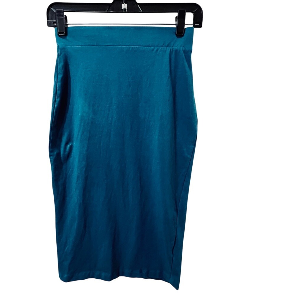 Zenana Outfitters Turquoise Pencil Skirt